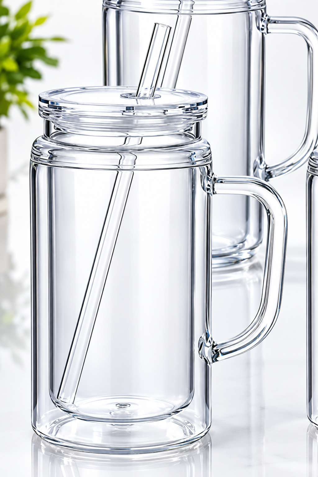 Gourdes transparent double paroi